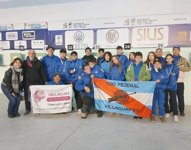 Tiradores del Tiro Federal Argentino de Villaguay en el podio nacional